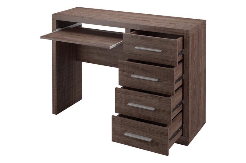 Benavila Skrivebord 120 cm med Opbevaring 4 Skuffer - Egefarvet/Brun - Møbler - Borde - Kontorbord - Skrivebord