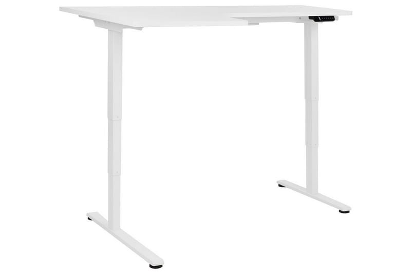 Bina L-formet Skrivebord 109x160 cm i Malet Træ - Hvid - Møbler - Borde - Kontorbord - Skrivebord - hæve-sænke-bord