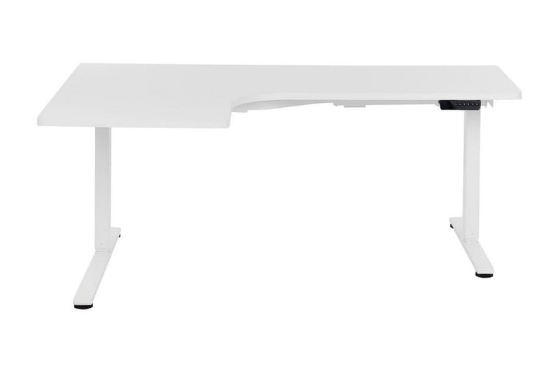 Bina L-formet Skrivebord 109x160 cm i Malet Træ - Hvid - Møbler - Borde - Kontorbord - Skrivebord - hæve-sænke-bord