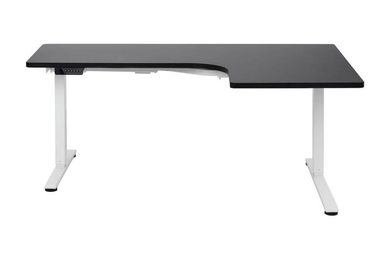 Bina Skrivebord 109x160 cm i Træ med Metalstel - Sort|Hvid - Møbler - Borde - Kontorbord - Skrivebord - hæve-sænke-bord
