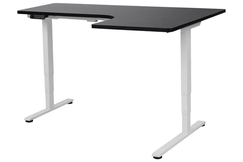 Bina Skrivebord 109x160 cm, Sort/Hvid