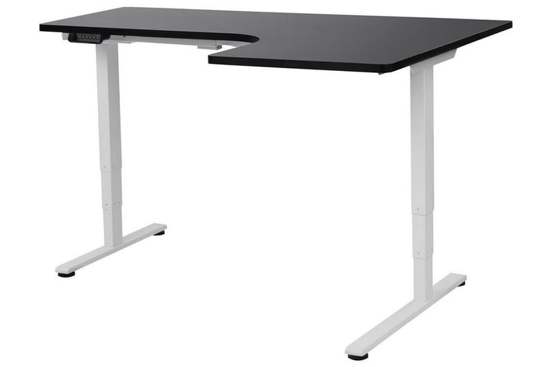 Bina Skrivebord 109x160 cm - Sort/Hvid - Møbler - Borde - Kontorbord - Skrivebord - hæve-sænke-bord