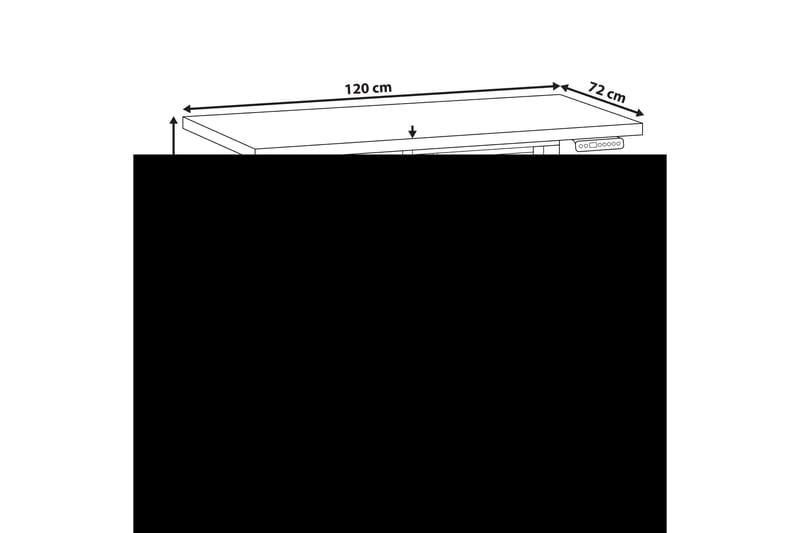 Bina Skrivebord 72x120 cm - Grå/Hvid - Møbler - Borde - Kontorbord - Skrivebord - hæve-sænke-bord