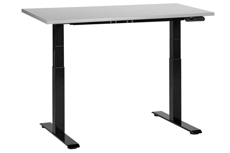 Bina Skrivebord 72x120 cm i Træ med Metalstativ, Grå|Sort