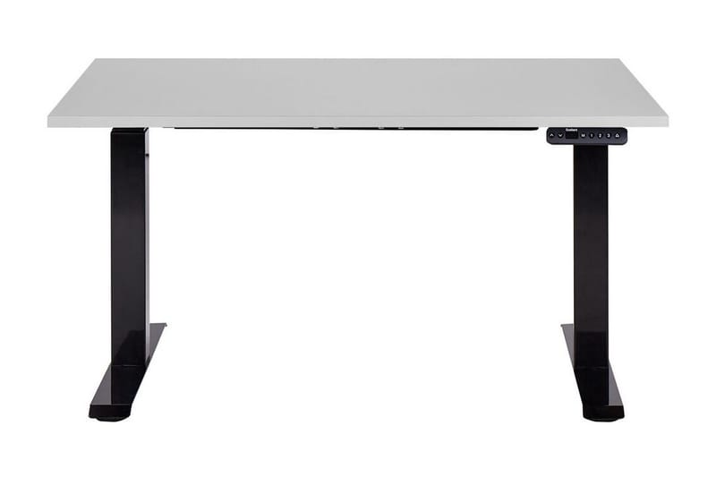 Bina Skrivebord 72x120 cm i Træ med Metalstativ - Grå|Sort - Møbler - Borde - Kontorbord - Skrivebord - hæve-sænke-bord