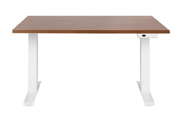 Bina Skrivebord 72x120 cm i Træ med Metalstativ - Mørkt Træ|Hvid - Møbler - Borde - Kontorbord - Skrivebord - hæve-sænke-bord