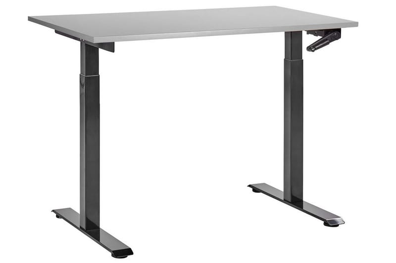 Bina Skrivebord 72x120 cm i Træ med Stålstel, Grå|Sort