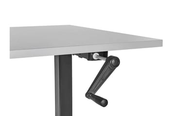 Bina Skrivebord 72x120 cm i Træ med Stålstel - Grå|Sort - Møbler - Borde - Kontorbord - Skrivebord - hæve-sænke-bord