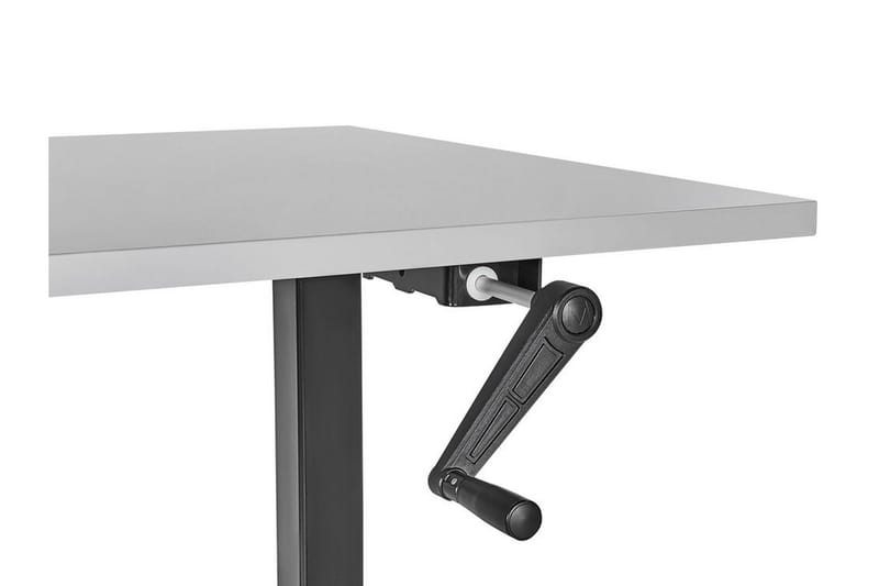 Bina Skrivebord 72x120 cm i Træ med Stålstel - Grå|Sort - Møbler - Borde - Kontorbord - Skrivebord - hæve-sænke-bord