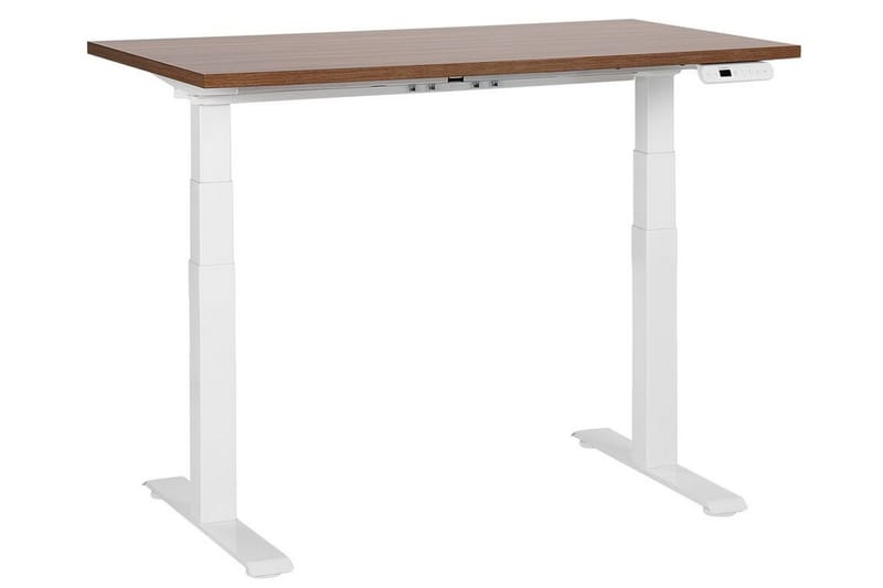 Bina Skrivebord 72x120 cm, Mørkt træ/Hvid