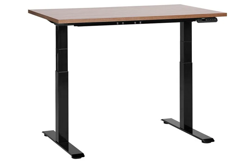 Bina Skrivebord 72x120 cm - Mørkt træ/Sort - Møbler - Borde - Kontorbord - Skrivebord - hæve-sænke-bord