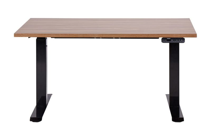 Bina Skrivebord 72x120 cm - Mørkt træ/Sort - Møbler - Borde - Kontorbord - Skrivebord - hæve-sænke-bord