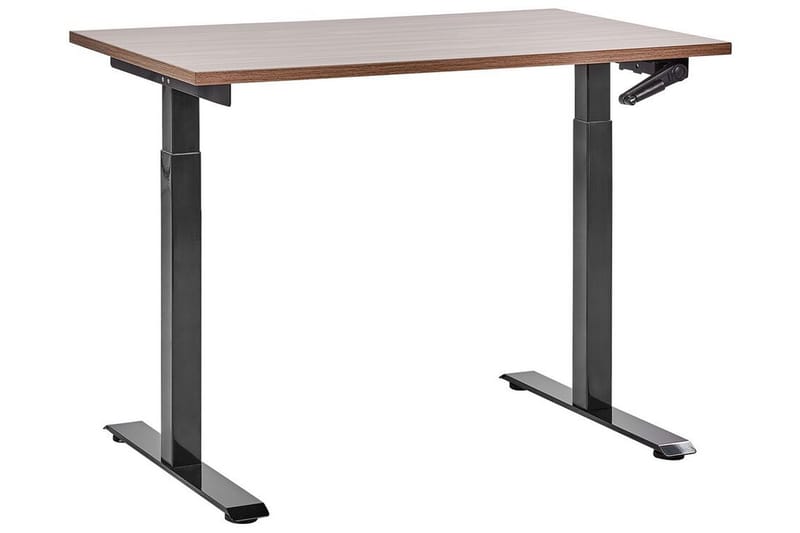 Bina Skrivebord 72x120 cm - Mørkt træ/Sort - Møbler - Borde - Kontorbord - Skrivebord - hæve-sænke-bord