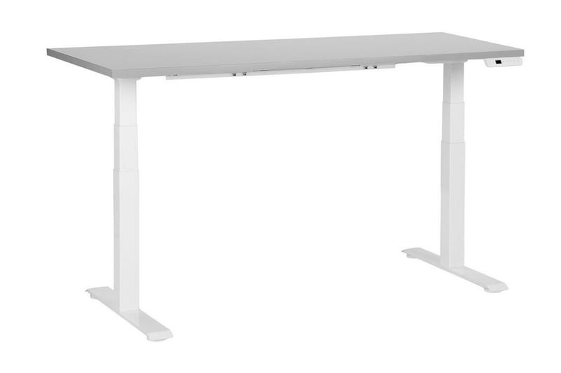 Bina Skrivebord 72x160 cm - Grå/Hvid - Møbler - Borde - Kontorbord - Skrivebord - hæve-sænke-bord