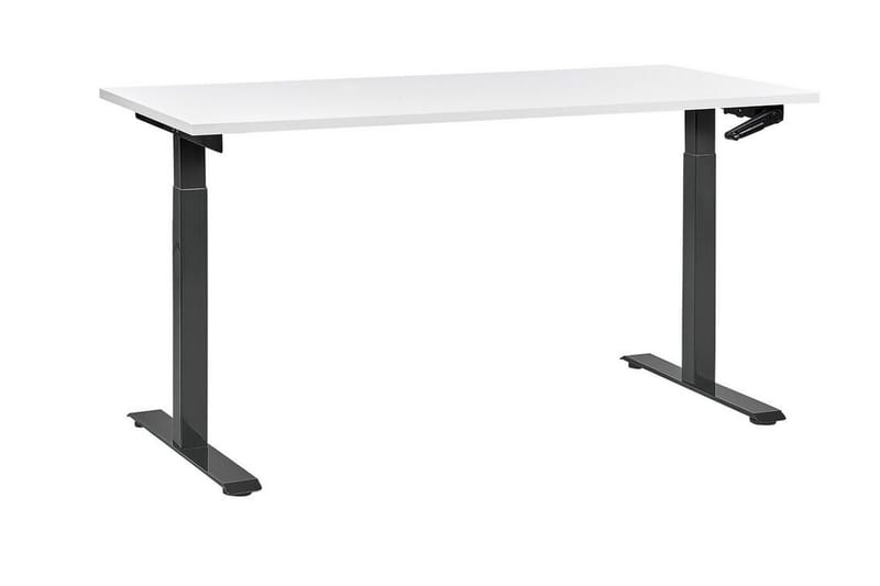 Bina Skrivebord 72x160 cm - Hvid/Sort - Møbler - Borde - Kontorbord - Skrivebord - hæve-sænke-bord