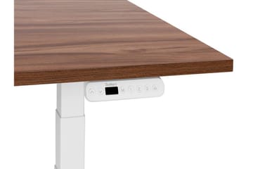 Bina Skrivebord 72x160 cm i Træ med Metalstativ - Brun|Hvid - Møbler - Borde - Kontorbord - Skrivebord - hæve-sænke-bord