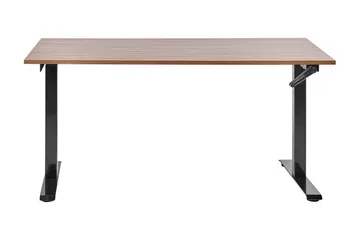 Bina Skrivebord 72x160 cm i Træ med Metalstativ - Brun|Sort - Møbler - Borde - Kontorbord - Skrivebord - hæve-sænke-bord
