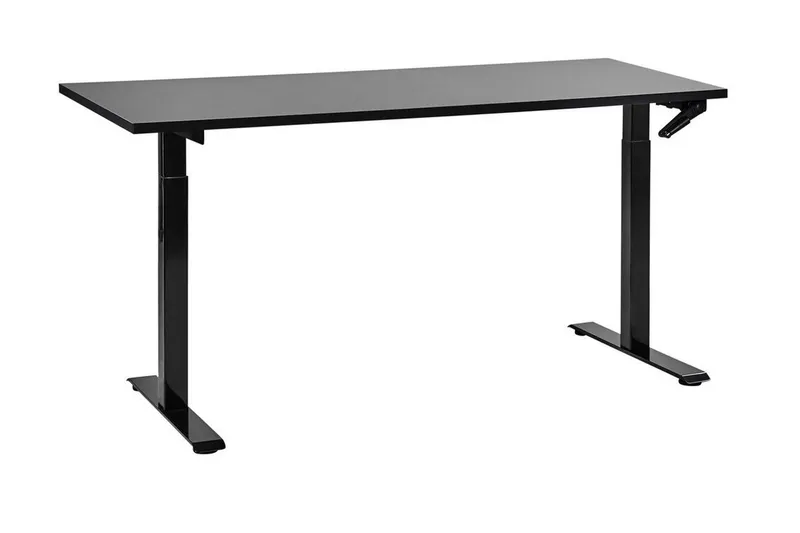 Bina Skrivebord 72x160 cm i Træ med Metalstel, Sort