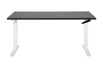 Bina Skrivebord 72x160 cm i Træ med Metalstel - Sort|Hvid - Møbler - Borde - Kontorbord - Skrivebord - hæve-sænke-bord