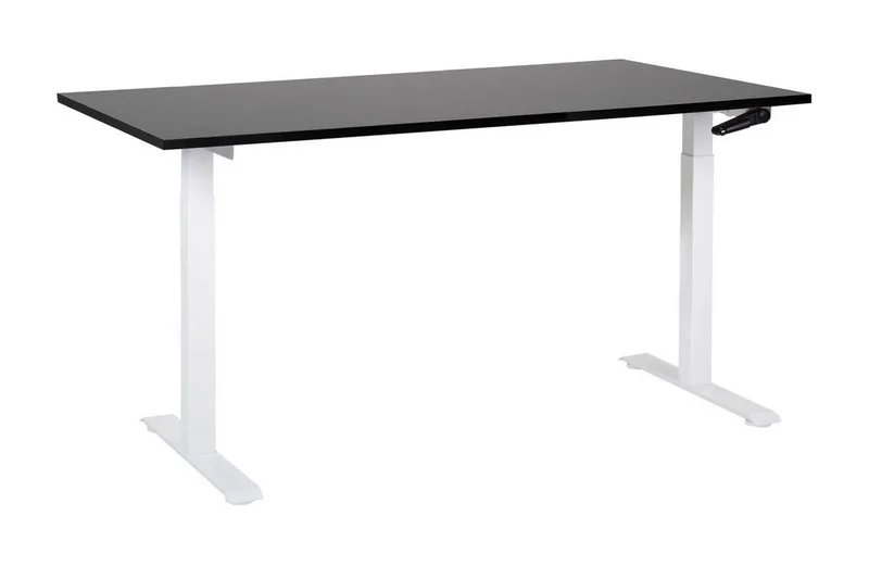 Bina Skrivebord 72x160 cm i Træ med Metalstel, Sort|Hvid