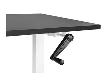 Bina Skrivebord 72x160 cm i Træ med Metalstel - Sort|Hvid - Møbler - Borde - Kontorbord - Skrivebord - hæve-sænke-bord