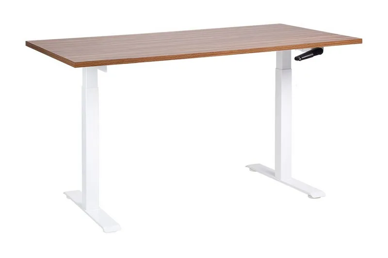 Bina Skrivebord 72x160 cm, Mørkt træ/Hvid