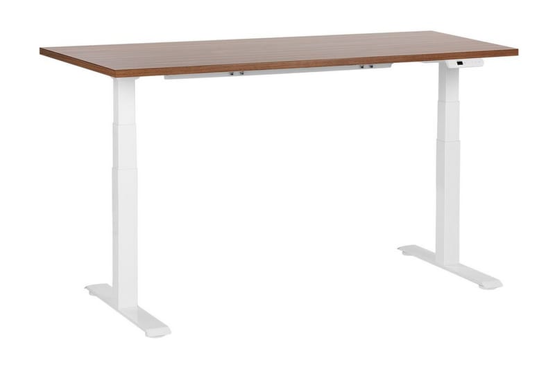 Bina Skrivebord 72x160 cm - Mørkt træ/Hvid - Møbler - Borde - Kontorbord - Skrivebord - hæve-sænke-bord