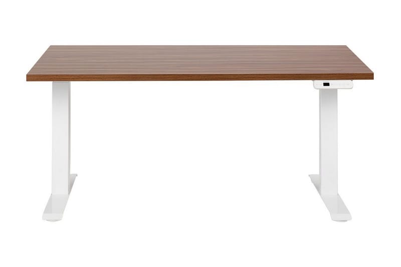 Bina Skrivebord 72x160 cm - Mørkt træ/Hvid - Møbler - Borde - Kontorbord - Skrivebord - hæve-sænke-bord