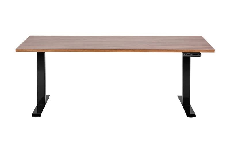 Bina Skrivebord 72x160 cm - Mørkt træ/Sort - Møbler - Borde - Kontorbord - Skrivebord - hæve-sænke-bord