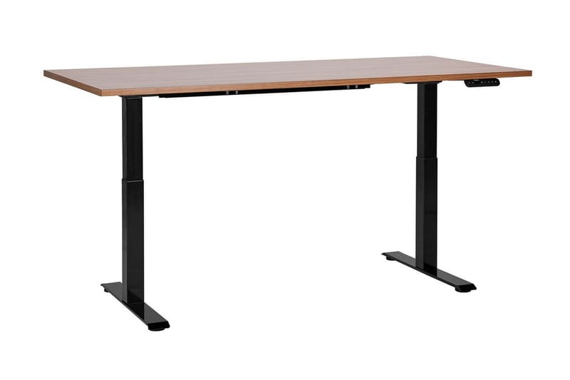 Bina Skrivebord 72x160 cm - Mørkt træ/Sort - Møbler - Borde - Kontorbord - Skrivebord - hæve-sænke-bord