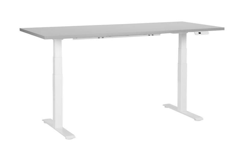 Bina Skrivebord 80x180 cm - Grå/Hvid - Møbler - Borde - Kontorbord - Skrivebord - hæve-sænke-bord