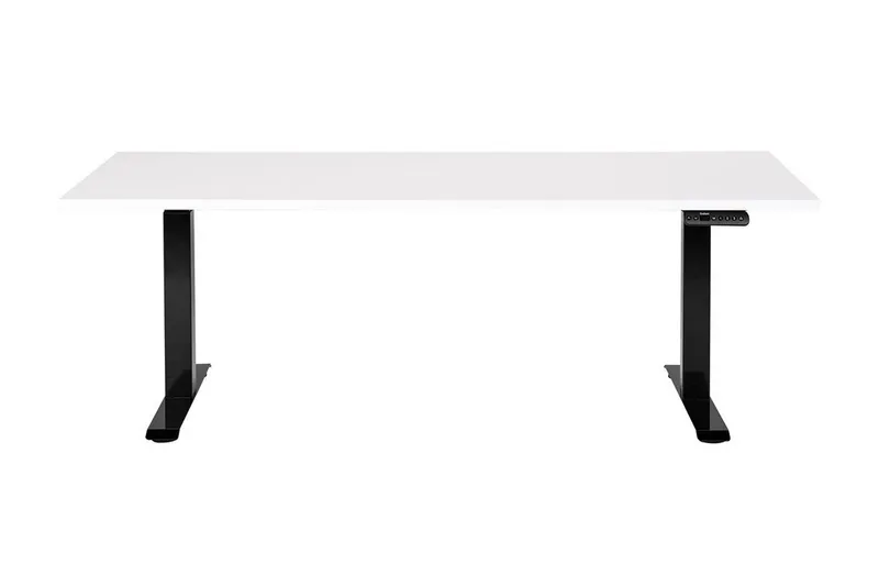 Bina Skrivebord 80x180 cm - Hvid/Sort - Møbler - Borde - Kontorbord - Skrivebord - hæve-sænke-bord