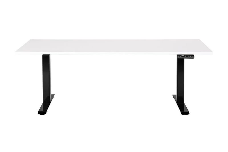Bina Skrivebord 80x180 cm - Hvid/Sort - Møbler - Borde - Kontorbord - Skrivebord - hæve-sænke-bord