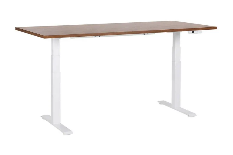 Bina Skrivebord 80x180 cm - Mørkt træ/Hvid - Møbler - Borde - Kontorbord - Skrivebord - hæve-sænke-bord