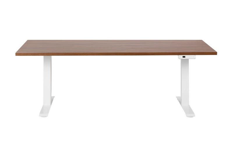 Bina Skrivebord 80x180 cm - Mørkt træ/Hvid - Møbler - Borde - Kontorbord - Skrivebord - hæve-sænke-bord