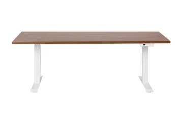 Bina Skrivebord 80x180 cm - Mørkt træ/Hvid - Møbler - Borde - Kontorbord - Skrivebord - hæve-sænke-bord