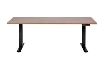 Bina Skrivebord 80x180 cm - Mørkt træ/Sort - Møbler - Borde - Kontorbord - Skrivebord - hæve-sænke-bord