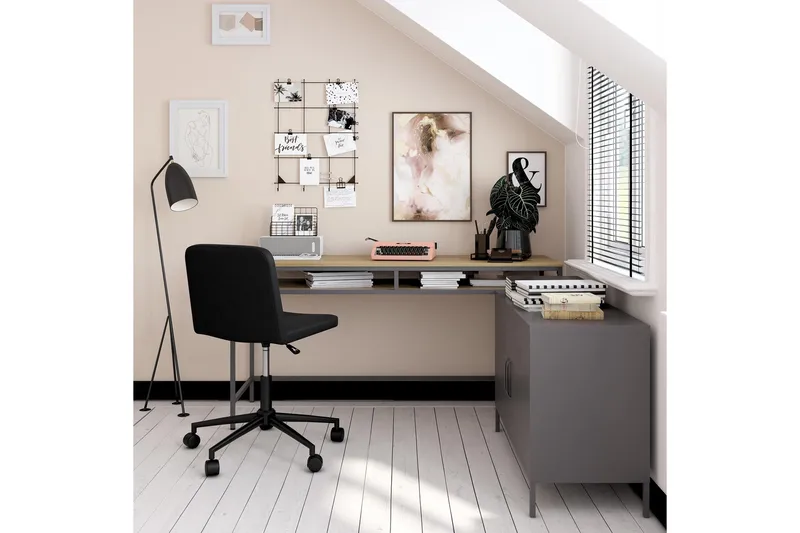 Bradford Skrivbord 153 cm Olivgrön Dorel Home Grey - Møbler - Borde - Kontorbord - Skrivebord