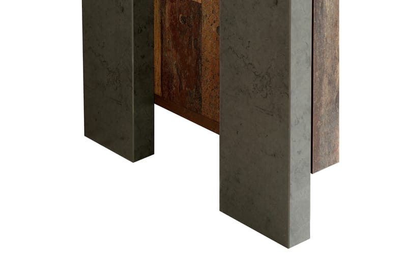 Cadle Skrivebord 127 cm med Opbevaring Skuffe + Skab - Brun/Grå - Skrivebord