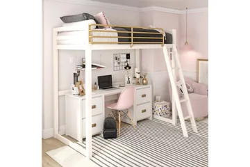 Cambridge Skrivbord 120 cm Grå Vit - Møbler - Borde - Kontorbord - Skrivebord