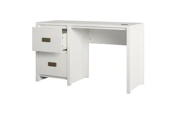 Cambridge Skrivbord 120 cm Grå Vit - Møbler - Borde - Kontorbord - Skrivebord
