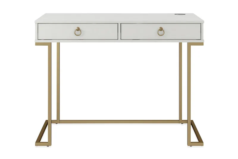 Camila Skrivebord 106 cm Hvid, CosmoLiving