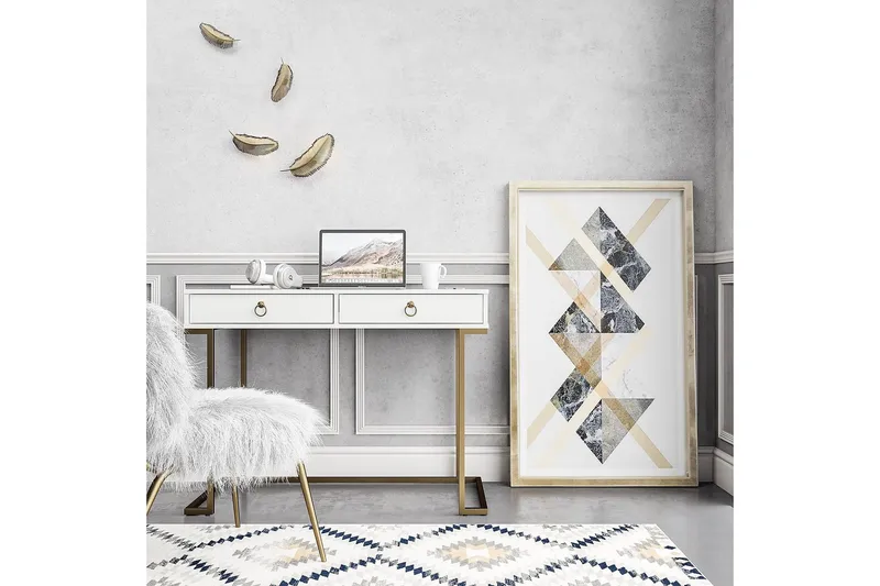 Camila Skrivebord 106 cm Hvid - CosmoLiving - Møbler - Borde - Kontorbord - Skrivebord