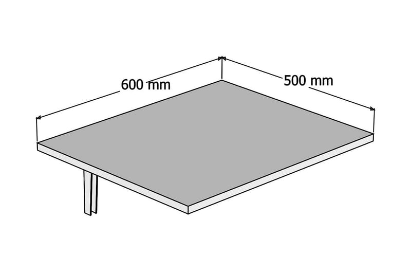 Capellupo Sammenfoldeligt Bord 50 cm - Hvid - Møbler - Borde - Kontorbord - Skrivebord