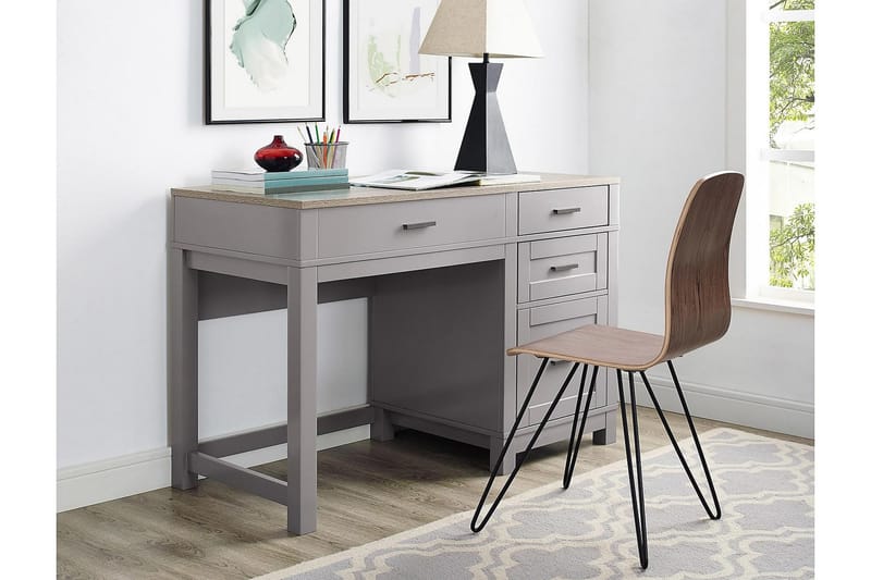 Carver Skrivebord 120 cm Grå - Dorel Home - Møbler - Borde - Kontorbord - Skrivebord - hæve-sænke-bord