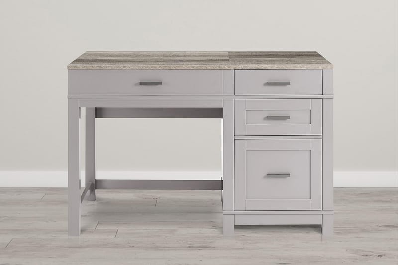 Carver Skrivebord 120 cm Grå - Dorel Home - Møbler - Borde - Kontorbord - Skrivebord - hæve-sænke-bord