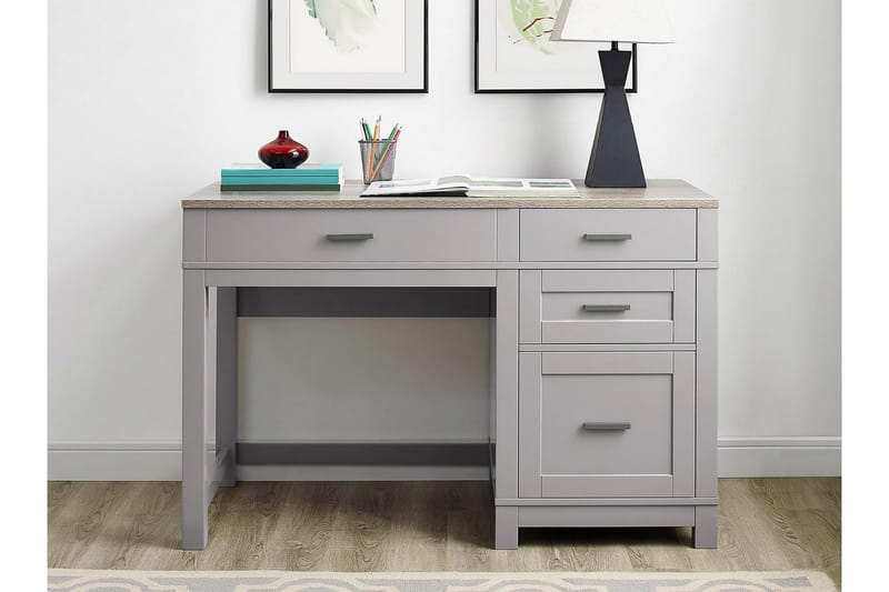 Carver Skrivebord 120 cm Grå - Dorel Home - Møbler - Borde - Kontorbord - Skrivebord - hæve-sænke-bord