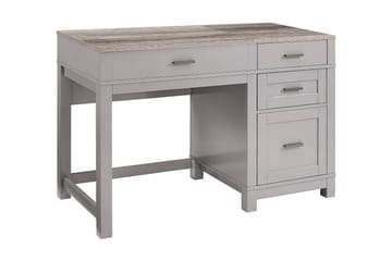 Carver Skrivebord 120 cm Grå - Dorel Home - Møbler - Borde - Kontorbord - Skrivebord - hæve-sænke-bord