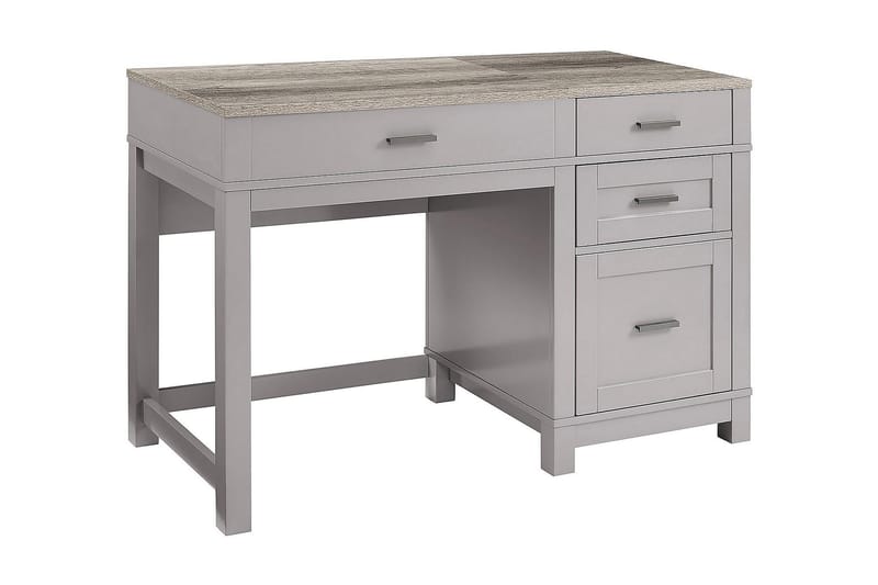 Carver Skrivebord 120 cm Grå - Dorel Home - Møbler - Borde - Kontorbord - Skrivebord - hæve-sænke-bord