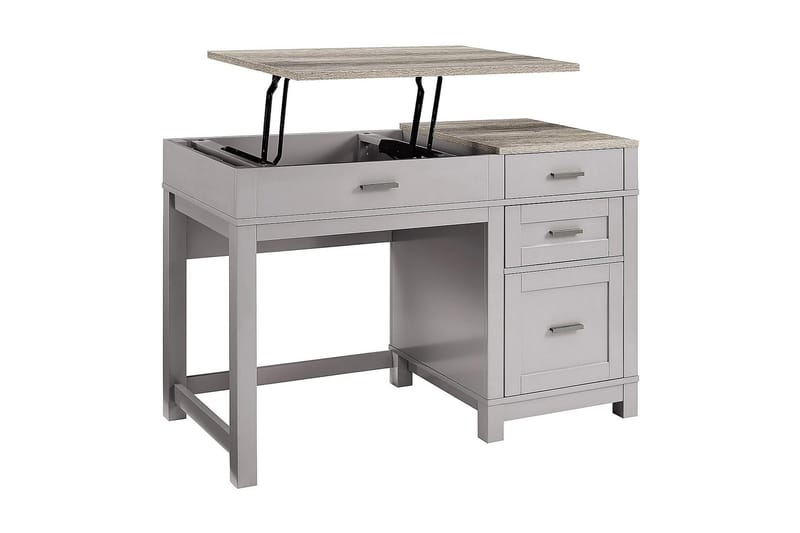 Carver Skrivebord 120 cm Grå - Dorel Home - Møbler - Borde - Kontorbord - Skrivebord - hæve-sænke-bord